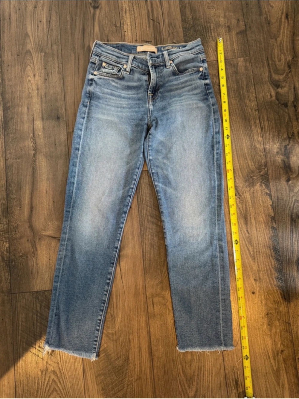 7 For All Mankind Luxe Vintage Roxanne Ankle Slim Straight Jeans 26